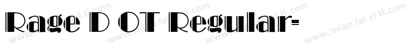 Rage D OT Regular字体转换